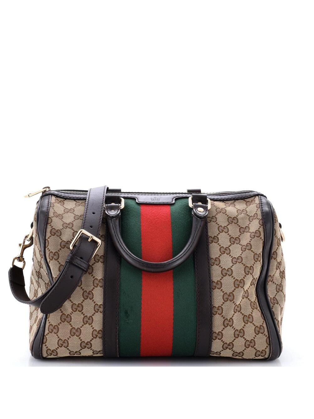 Gucci Vintage Web Boston Bag Gg Canvas #352098G13B